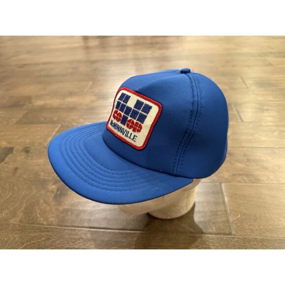 Vintage 80s Co-op McMinnville Patch Snapback Trucker Mesh Foam Hat Baseball Cap - Picture 4 of 9